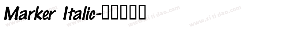 Marker Italic字体转换
